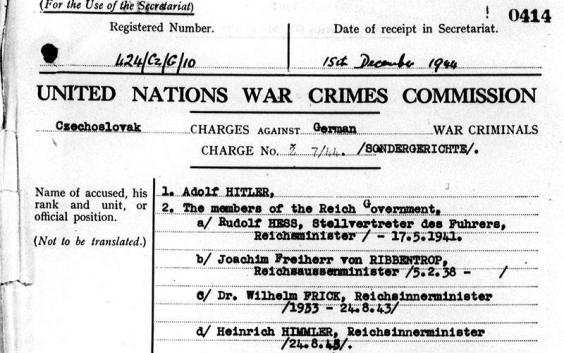 Several countries indicted Hitler and other Nazis for war crimes