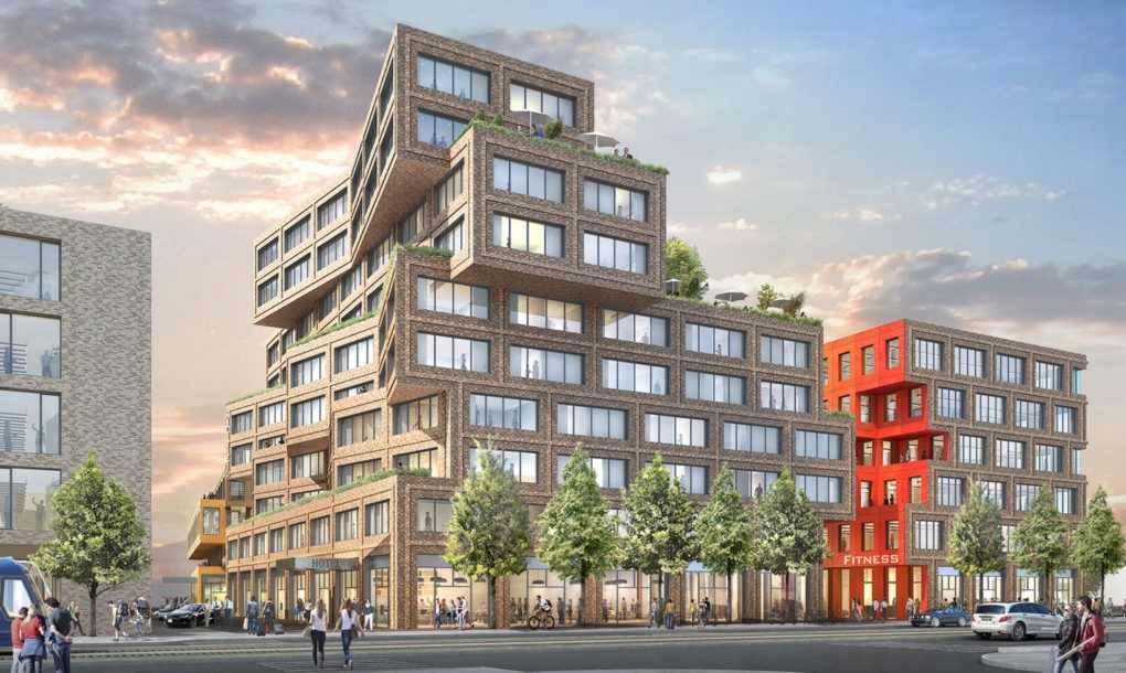 HWKN reaveals plans for a green-roofed business district in Europe