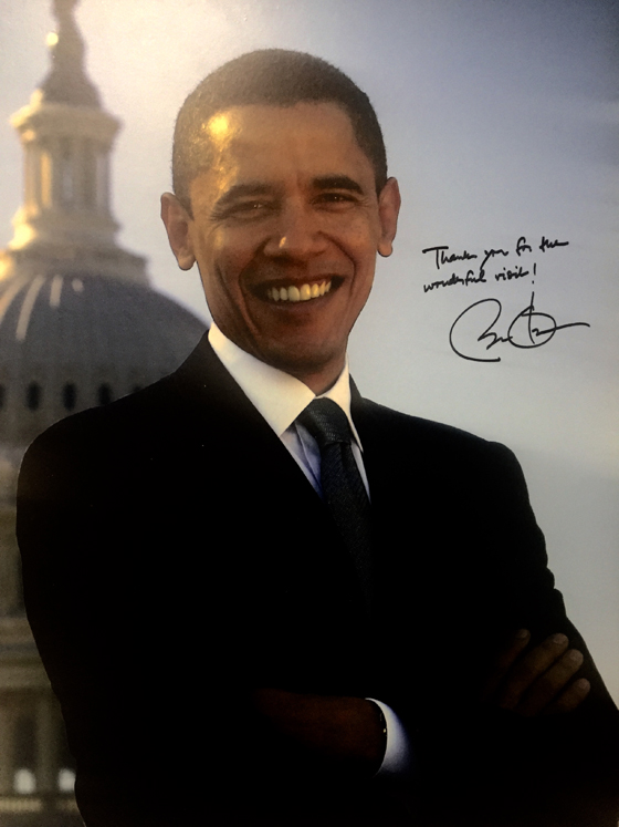 Obama's autograph at Calista Luxury Resort Hotel