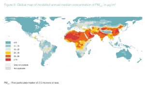 Global map of air pollution