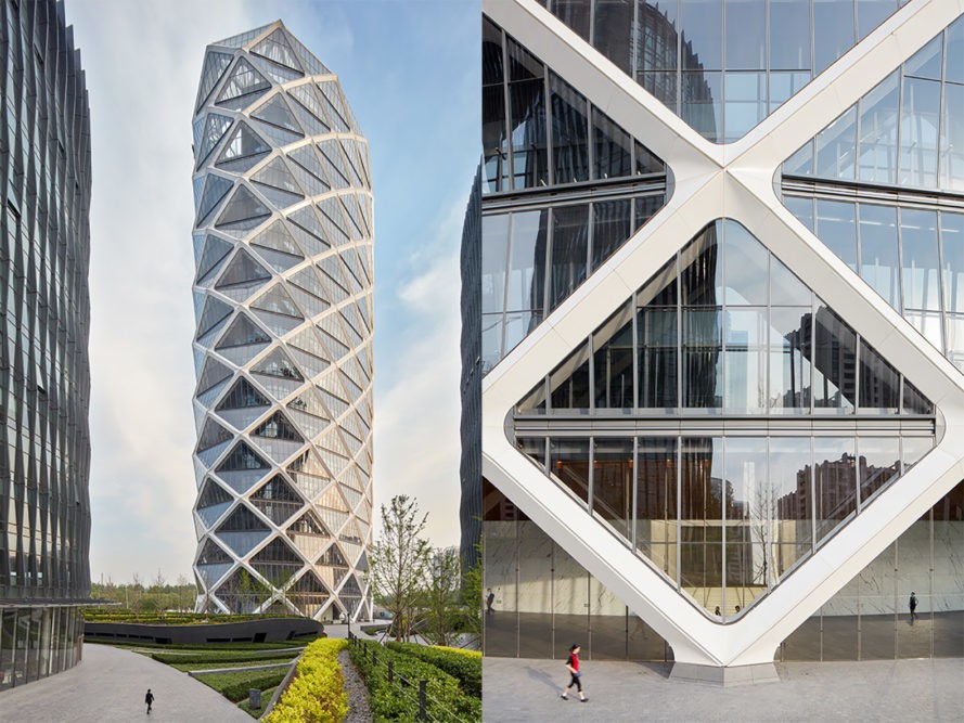 SOMS's glass tower rises in Beijing like a Chinese lantern