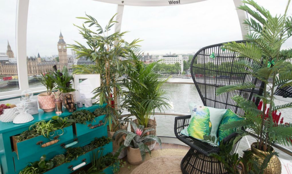 This capsule in the London Eye was transformed in a spectacular way